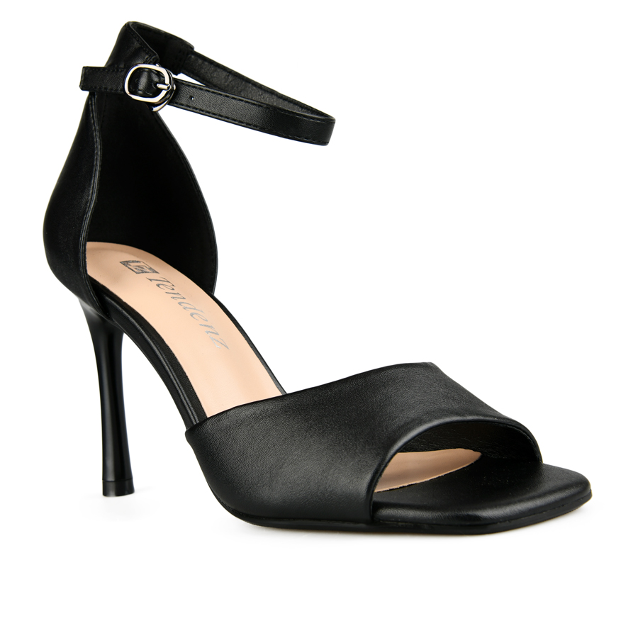 γυναικεία σανδάλια οικολογικό δέρμα μαύρο 2