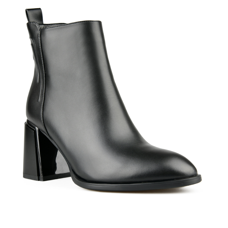 botine damă piele ecologică negru 2