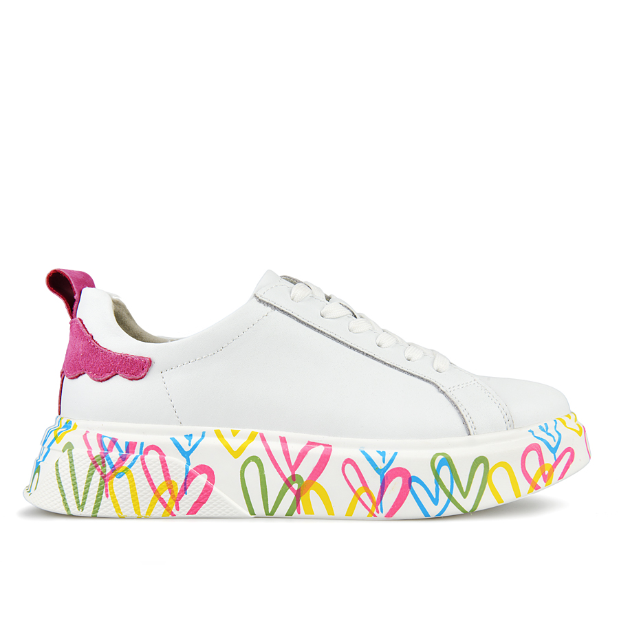 γυναικεία παπούτσια φυσικό δέρμα λευκό\πολύχρωμο 0