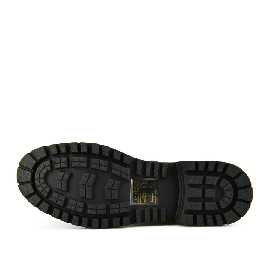 γυναικεία μποτάκια ύφασμα/οικολογικό δέρμα μαύρο 4