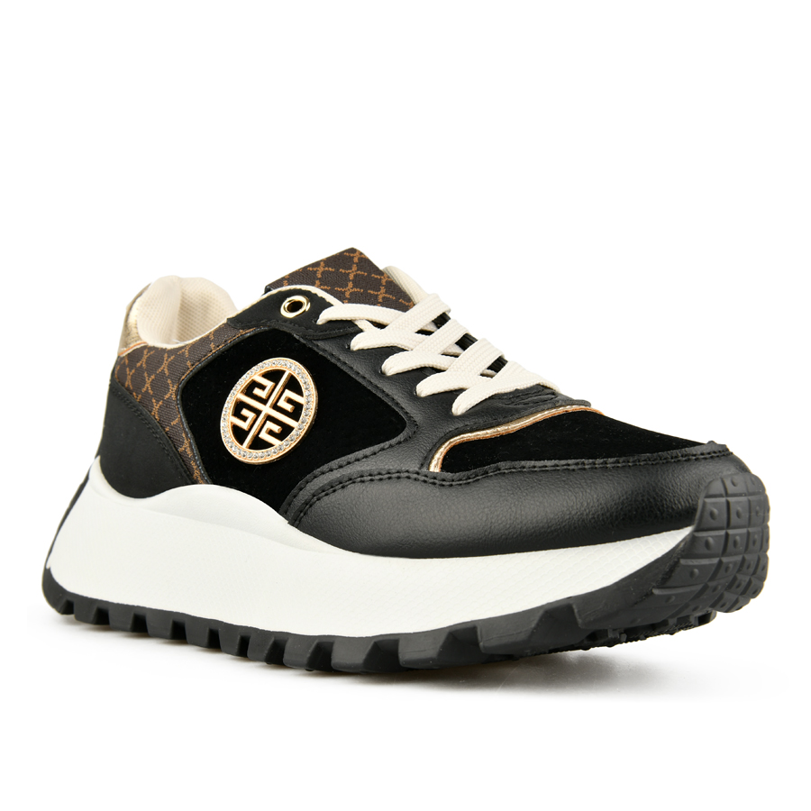 γυναικεία sneakers οικολογικό δέρμα μαύρο 1