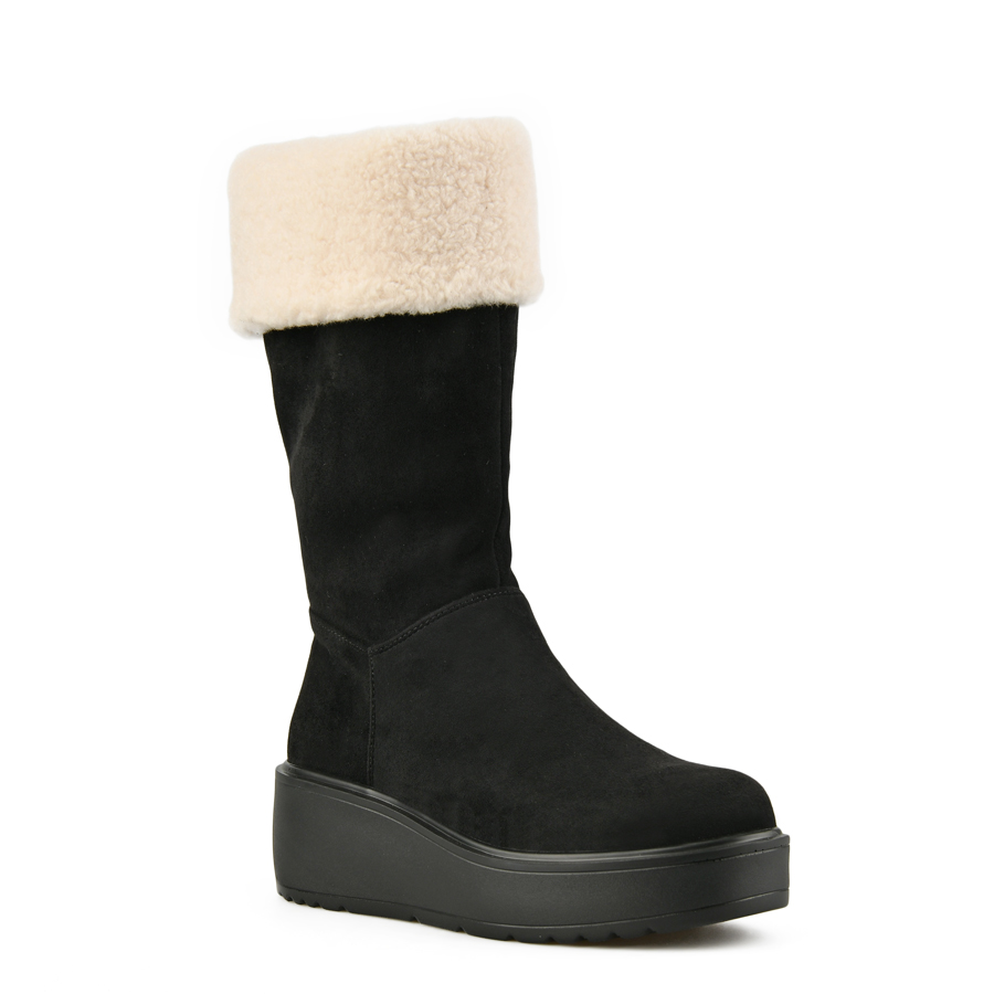 cizme damă textil negru 1