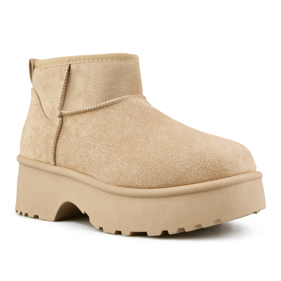 botine damă textil bej 1