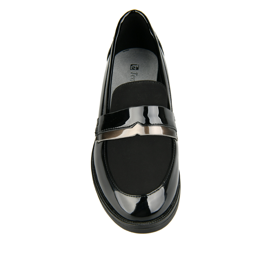 γυναικεία παπούτσια ύφασμα/οικολογικό δέρμα μαύρο 1