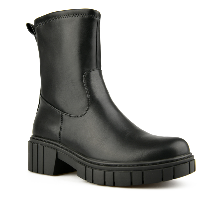 botine damă piele ecologică negru 1