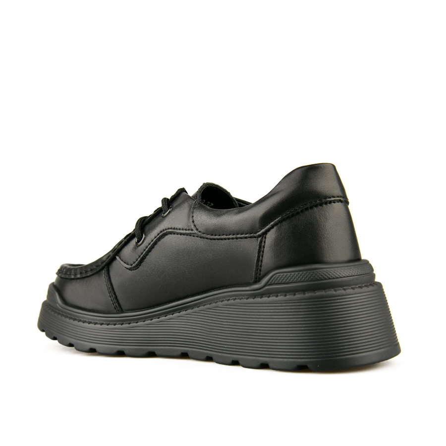 γυναικεία παπούτσια φυσικό δέρμα μαύρο 3