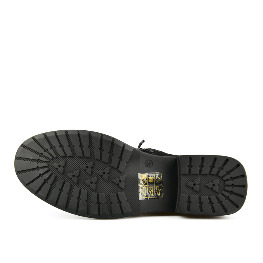 γυναικεία μποτάκια ύφασμα/οικολογικό δέρμα μαύρο 4