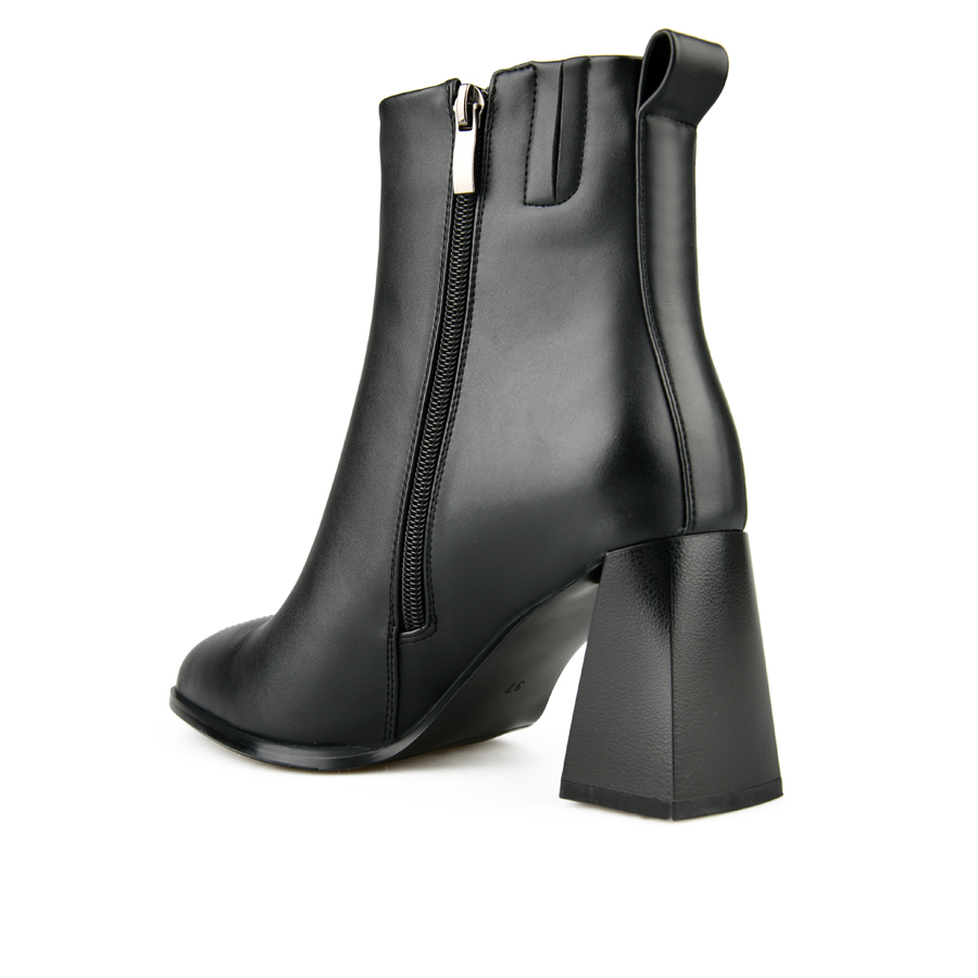 botine damă piele ecologică negru 3
