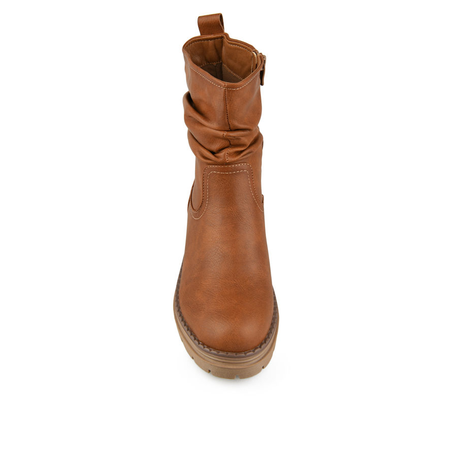 botine damă piele ecologică maro 2