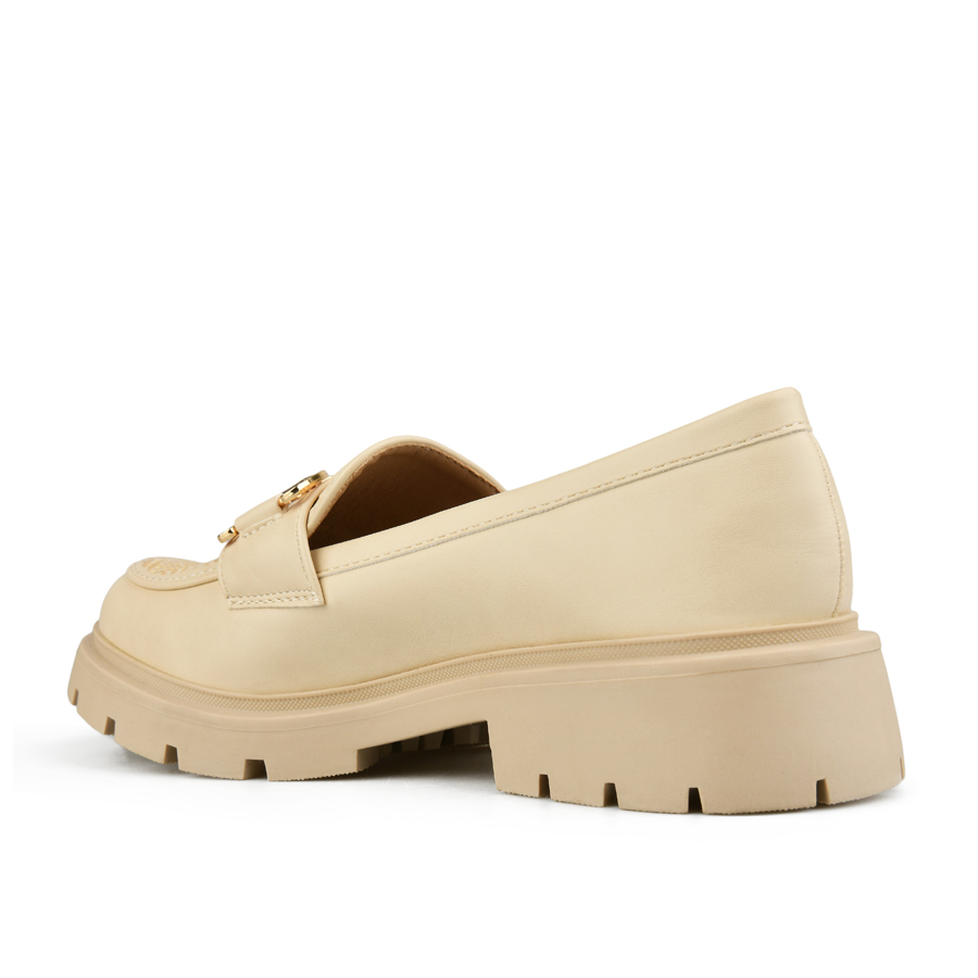 γυναικεία παπούτσια ύφασμα/οικολογικό δέρμα μπεζ 3