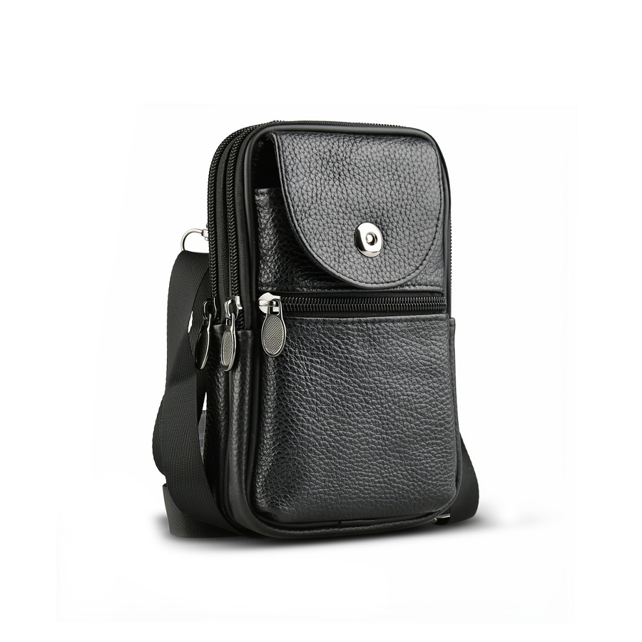 geantă bărbați piele naturală negru 0