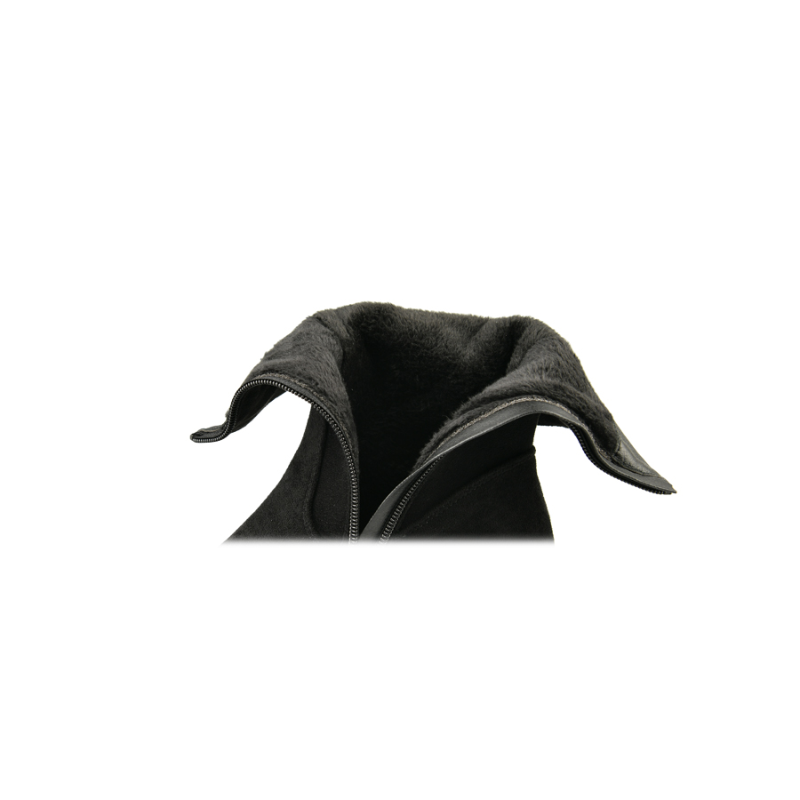 botine damă textil negru 4
