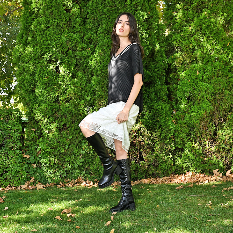 cizme damă piele ecologică negru 6