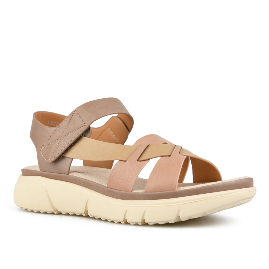 γυναικεία σανδάλια οικολογικό δέρμα μπεζ 2