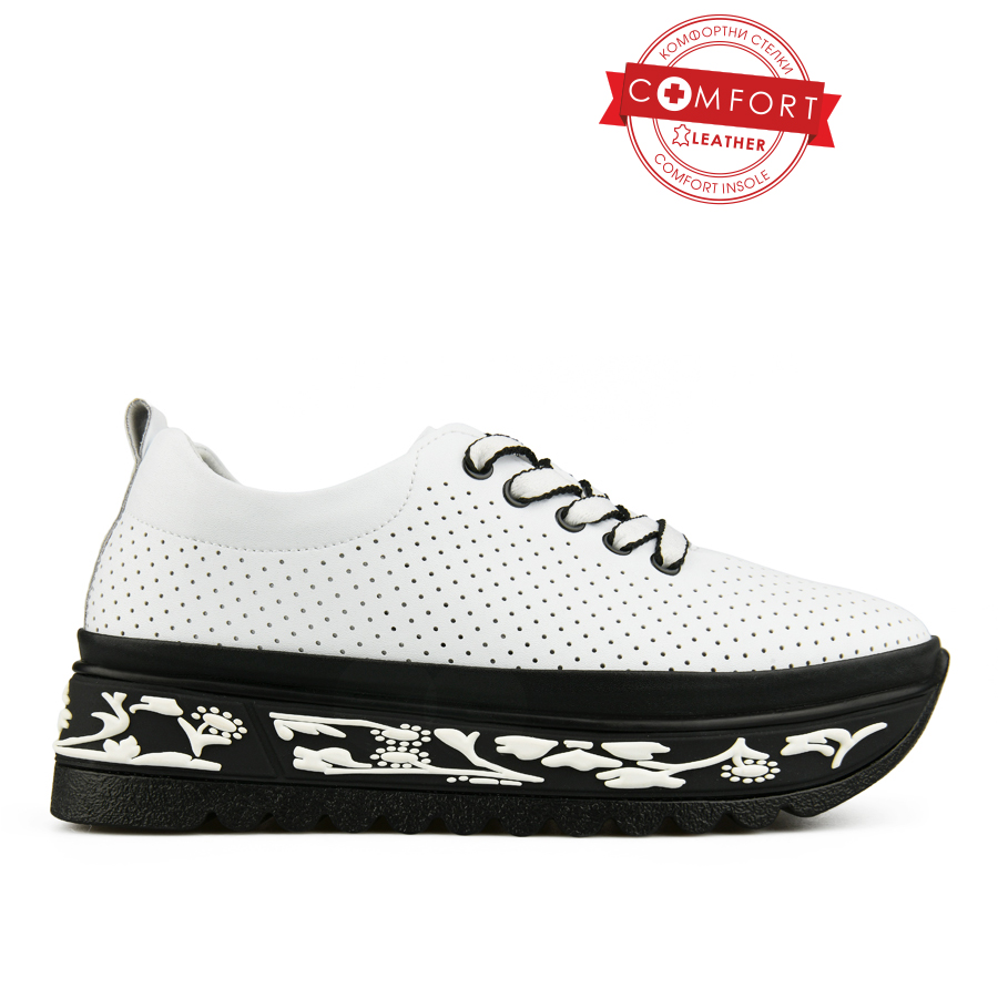 γυναικεία παπούτσια φυσικό δέρμα λευκά 0