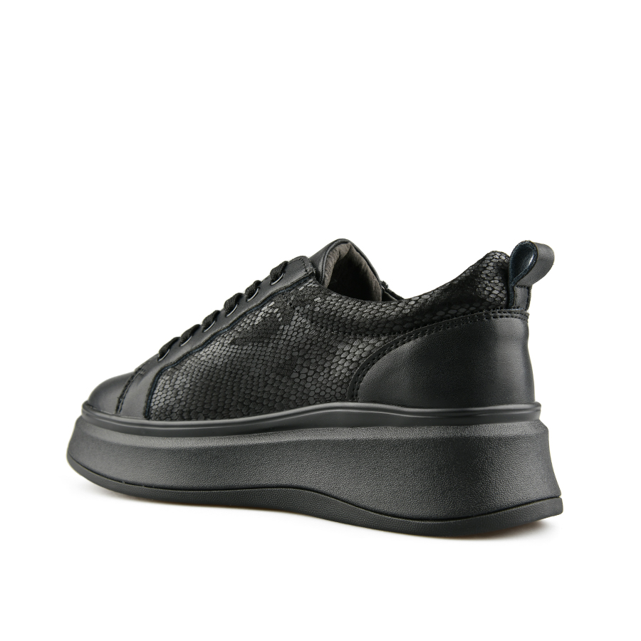 γυναικεία παπούτσια φυσικό δέρμα μαύρο 3