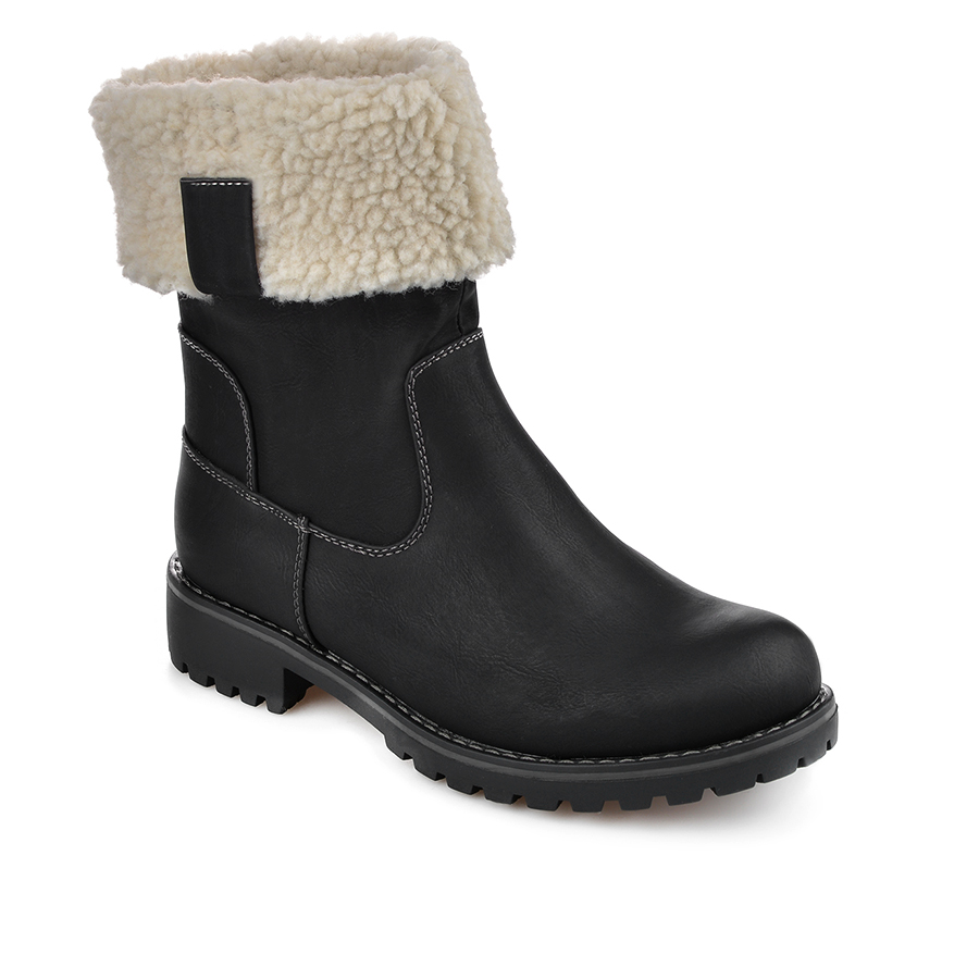 γυναικεία μποτάκια οικολογικό δέρμα μαύρο 1