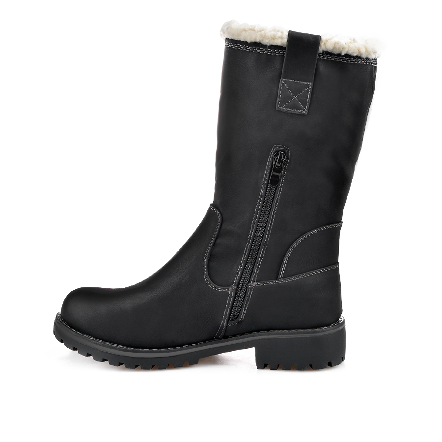 γυναικεία μποτάκια οικολογικό δέρμα μαύρο 3