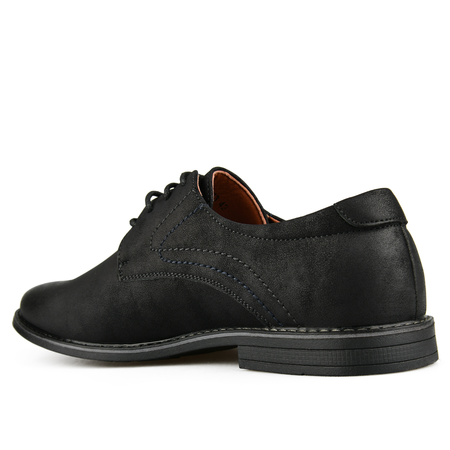 ανδρικά παπούτσια οικολογικό δέρμα μαύρο 3