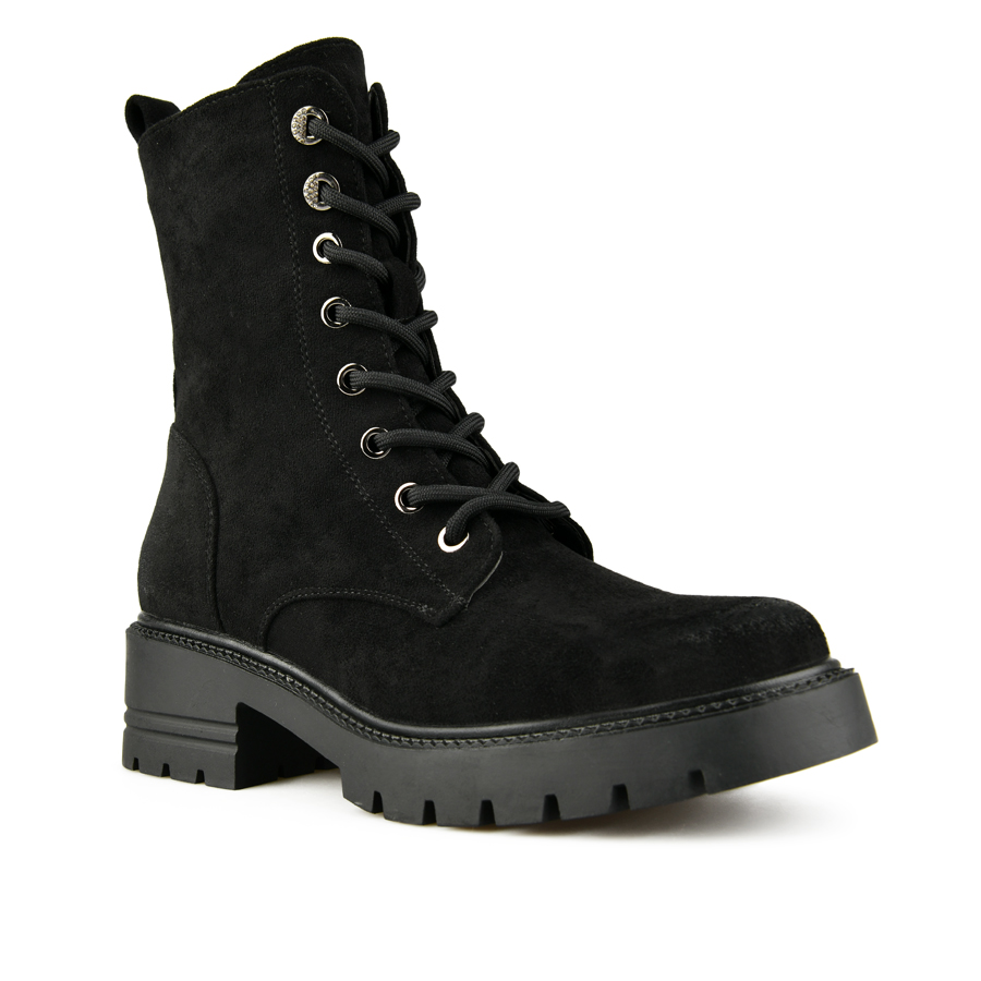 botine damă textil negru 1