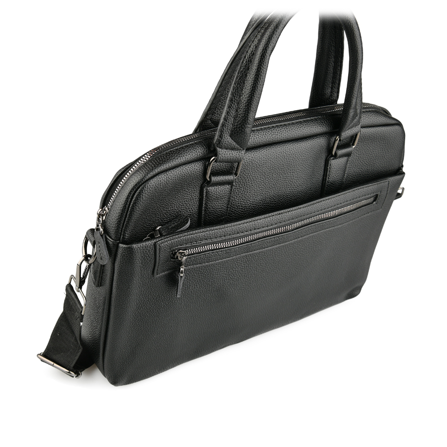 geantă bărbați piele naturală negru 2