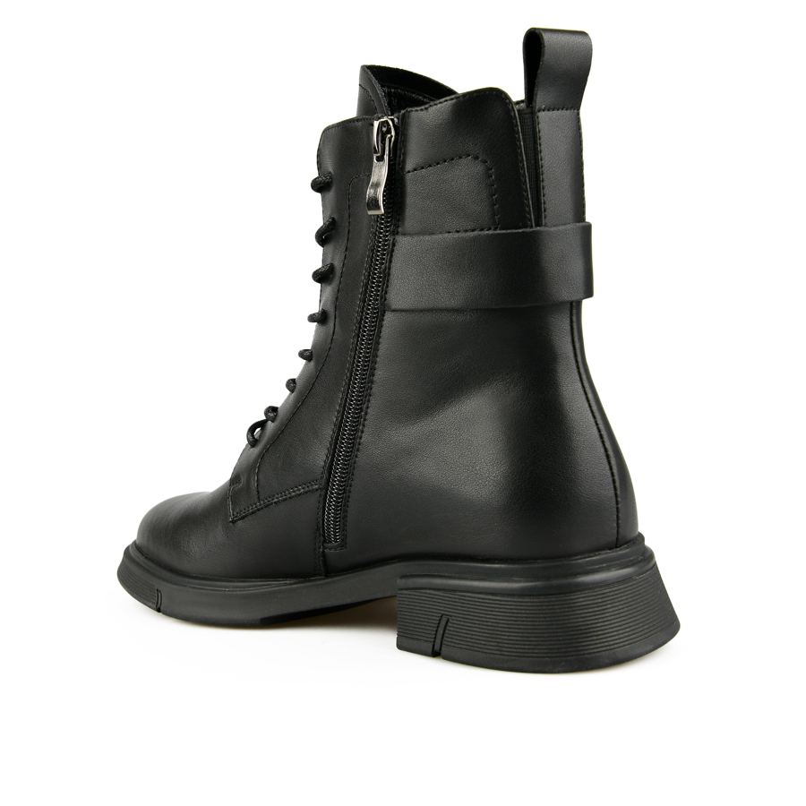 botine damă piele naturală negru 3