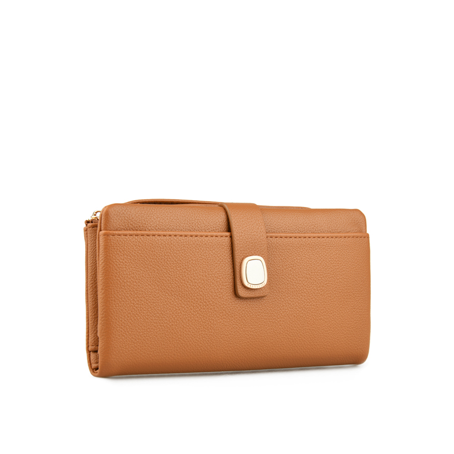 дамско портмоне еко кожа кафяво 0