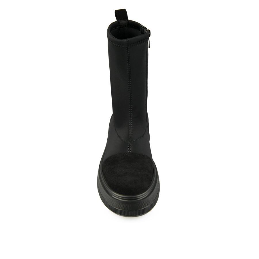 botine damă textil negru 2