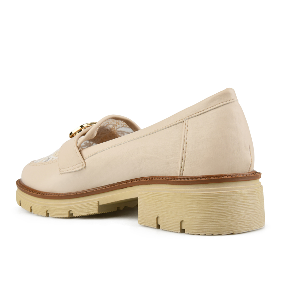 γυναικεία παπούτσια οικολογικό δέρμα/ύφασμα μπεζ 3