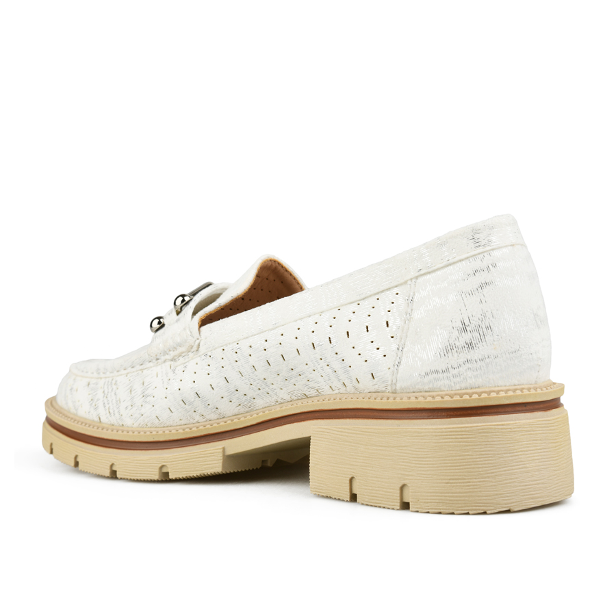 γυναικεία παπούτσια ύφασμα λευκά 3