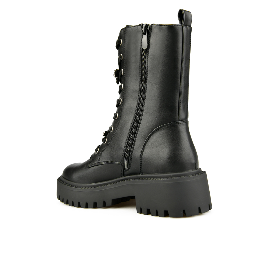 γυναικεία μποτάκια οικολογικό δέρμα μαύρο 3