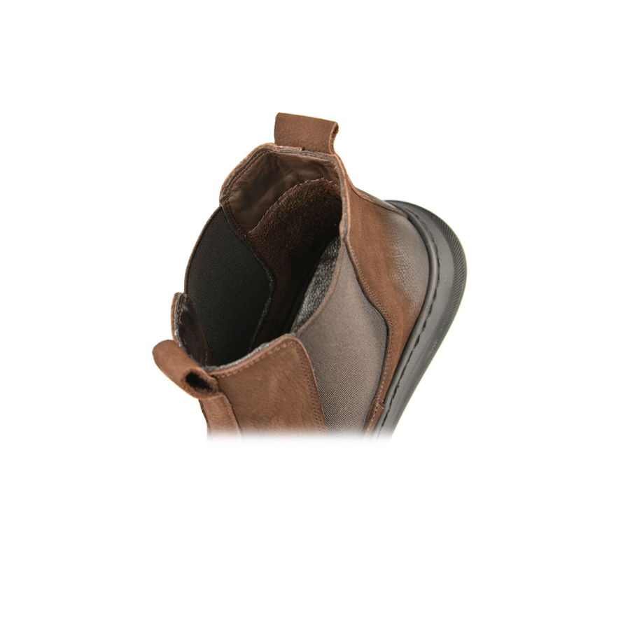 ανδρικά μποτάκια φυσικό δέρμα σκούρο καφέ 3