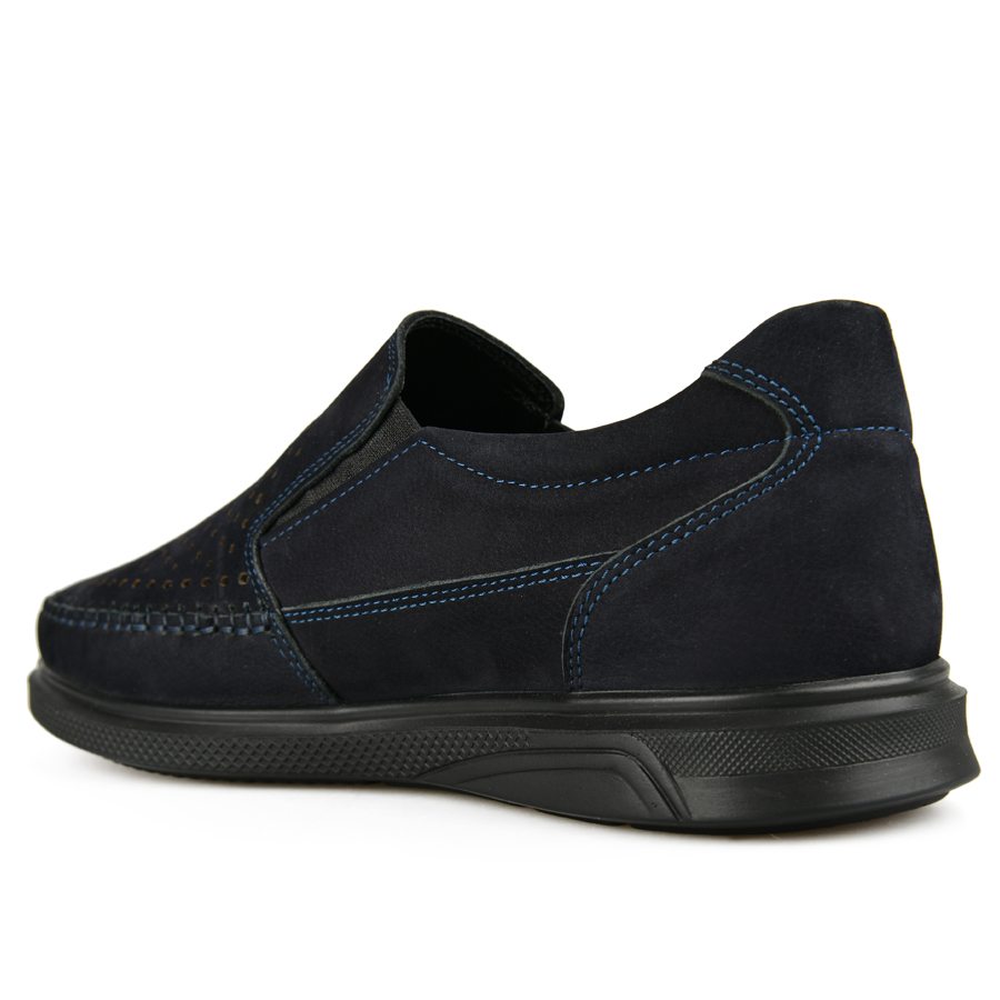 ανδρικά παπούτσια φυσικό δέρμα σκούρο μπλε 3