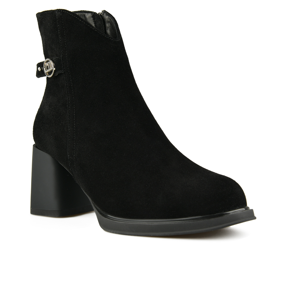 botine damă piele naturală negru 1