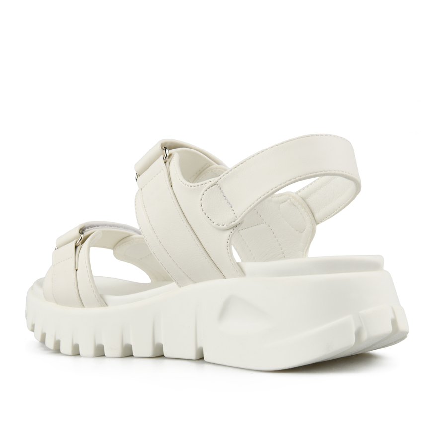 sandale damă piele ecologică alb 3