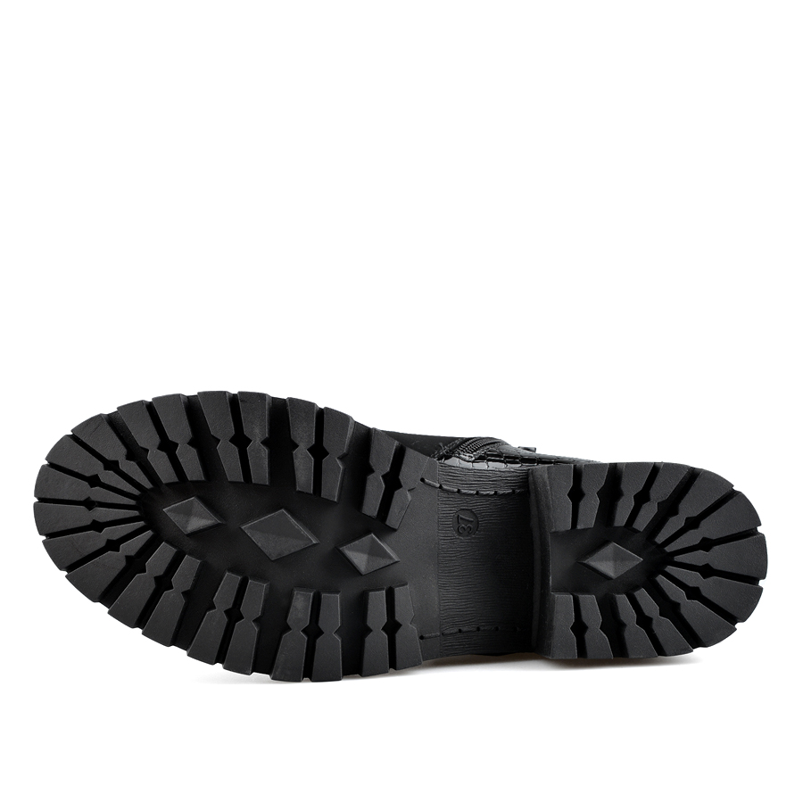 botine damă textil negru 6
