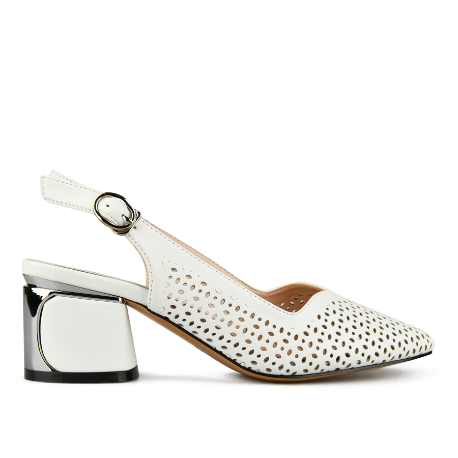 дамски сандали еко кожа бели 0