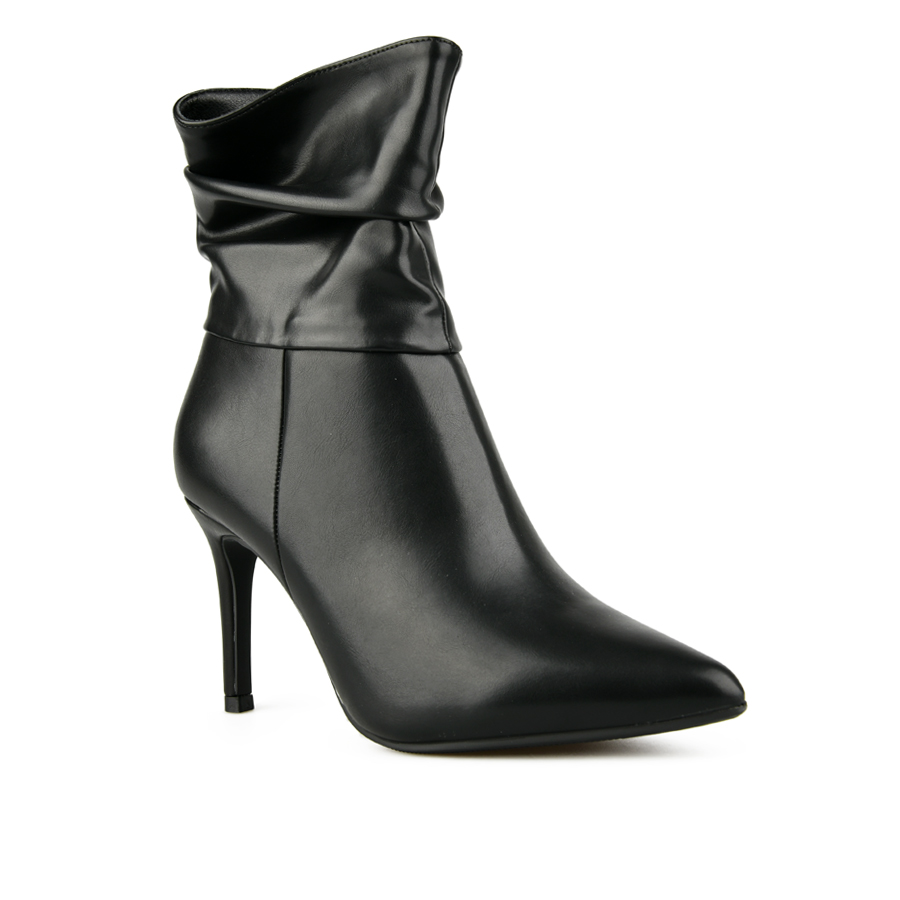 botine damă piele ecologică negru 1