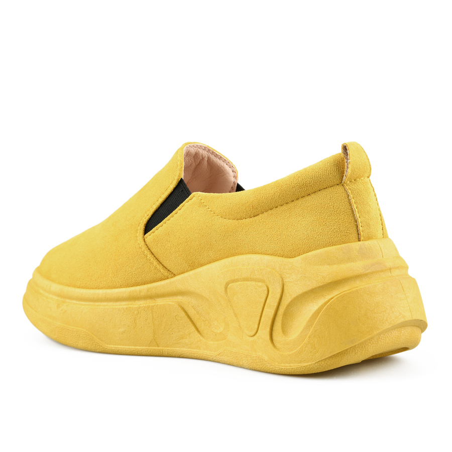 дамски обувки текстил жълти 3