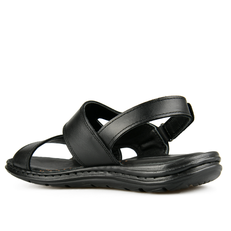 ανδρικά σανδάλια φυσικό δέρμα μαύρο 3