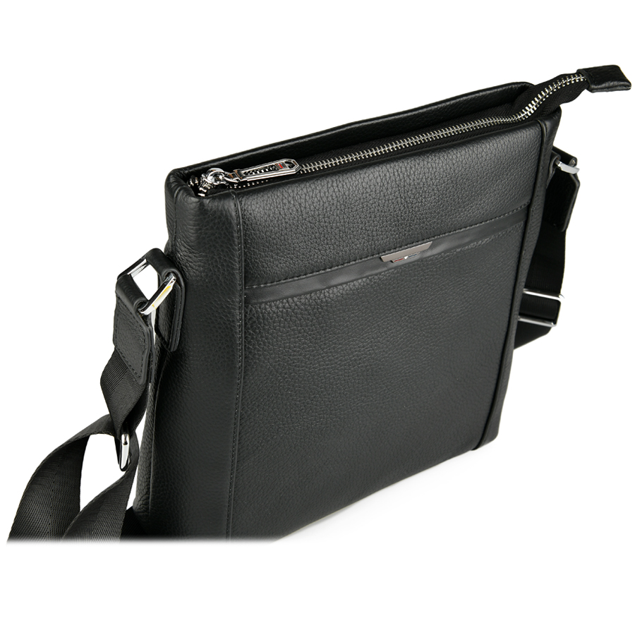 geantă bărbați piele naturală negru 2