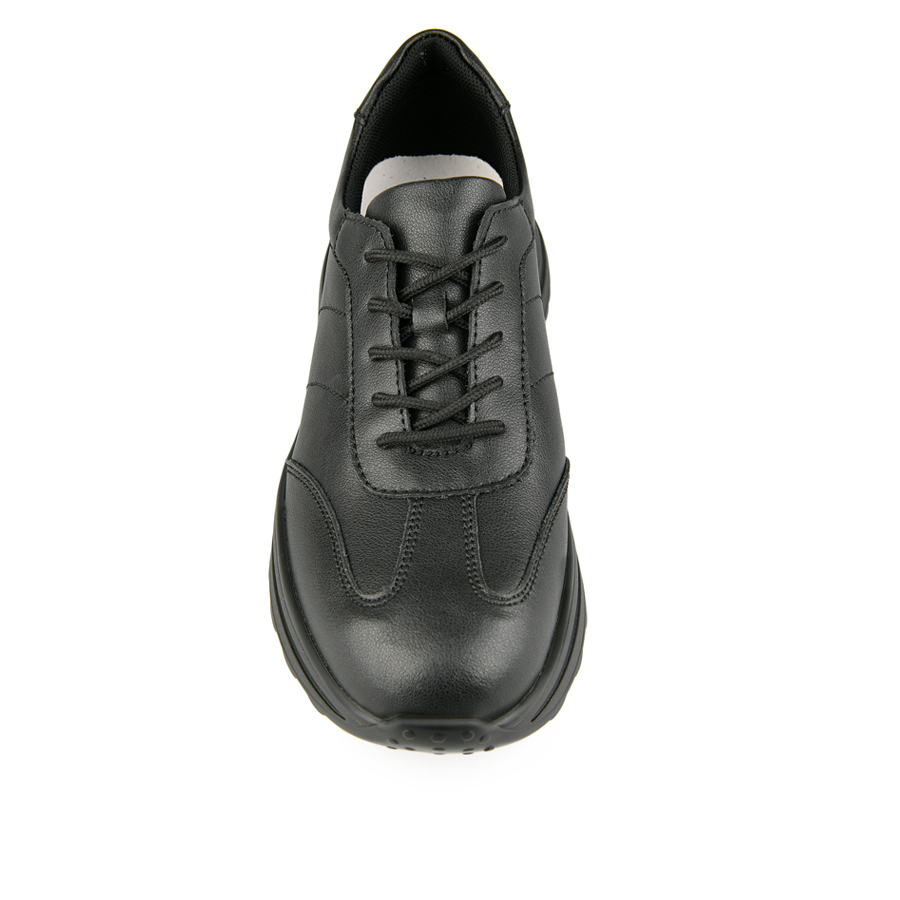 adidași damă piele naturală negru 2
