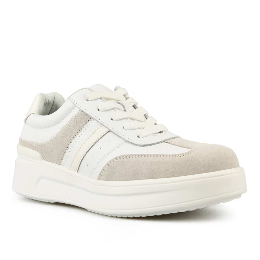 γυναικεία παπούτσια φυσικό δέρμα λευκά 2