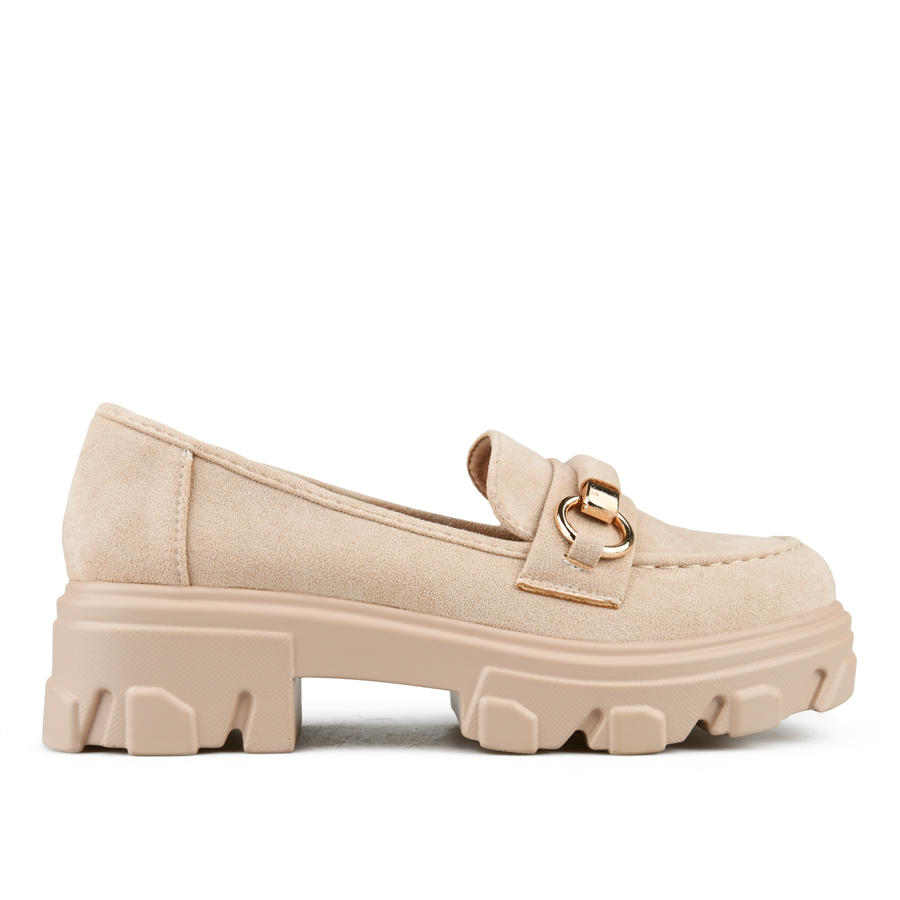 γυναικεία παπούτσια ύφασμα μπεζ 0