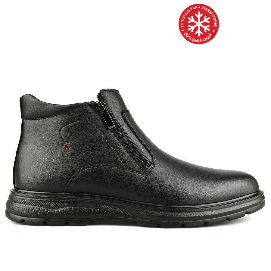 botine bărbați piele naturală negru 0
