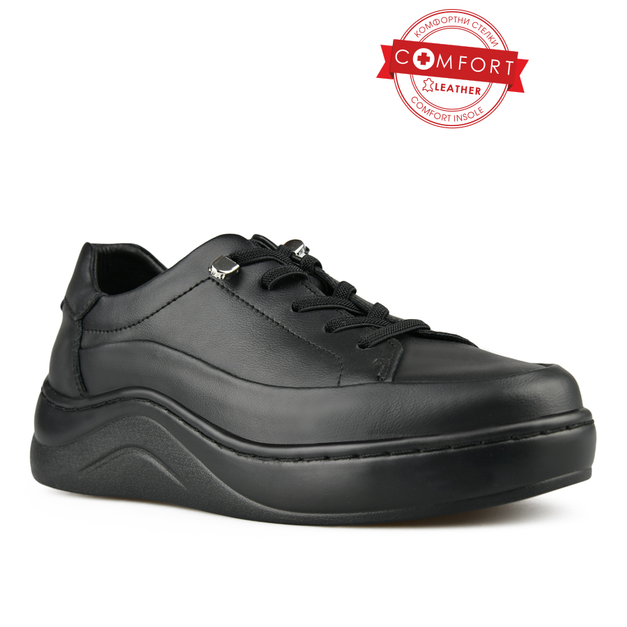 γυναικεία παπούτσια φυσικό δέρμα μαύρο 0