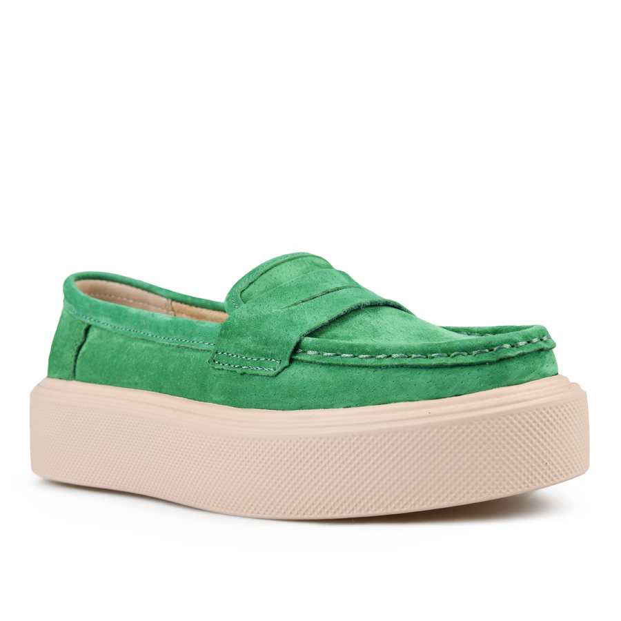 γυναικεία παπούτσια φυσικό δέρμα πράσινα 2