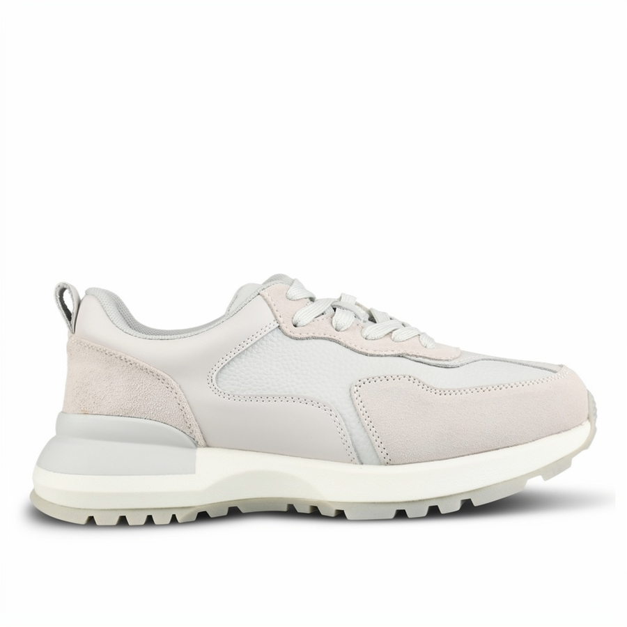 дамски маратонки естествена кожа сиви 0