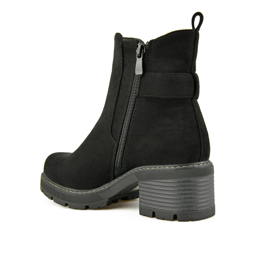 botine damă textil negru 3