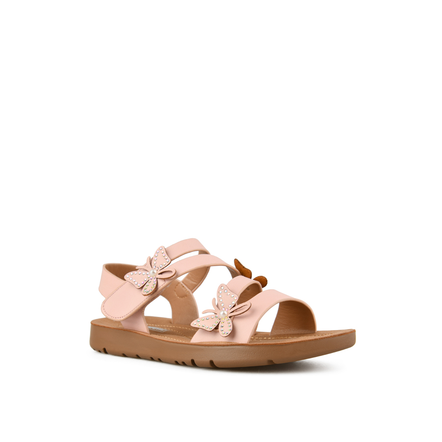 детски сандали еко кожа розови 2